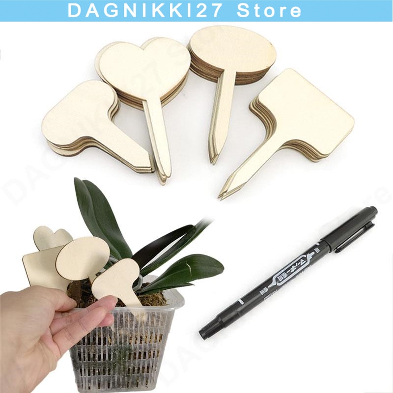 Bonsai Garden Pot - 10x T-Type Wooden Plant Labels Eco-Friendly