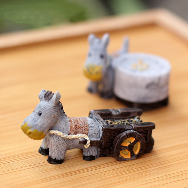 Animal Figurines Mini Donkey P - Bonsai Garden In Japan 评论和价格