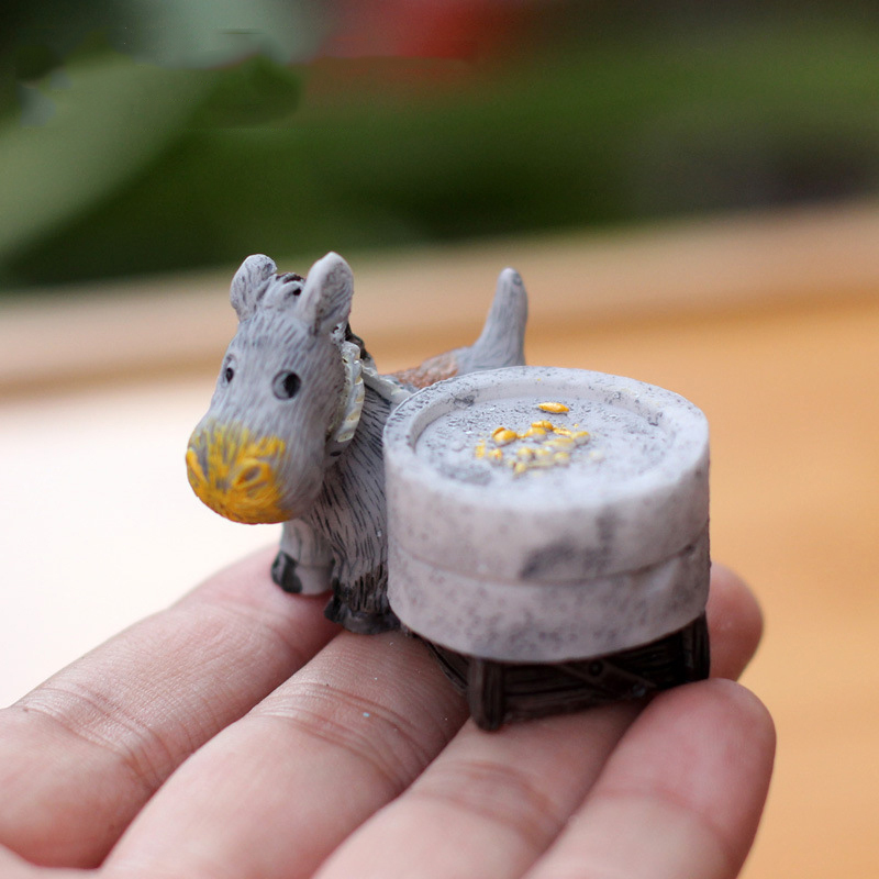Animal Figurines Mini Donkey P - Bonsai Garden In Japan 评论和价格