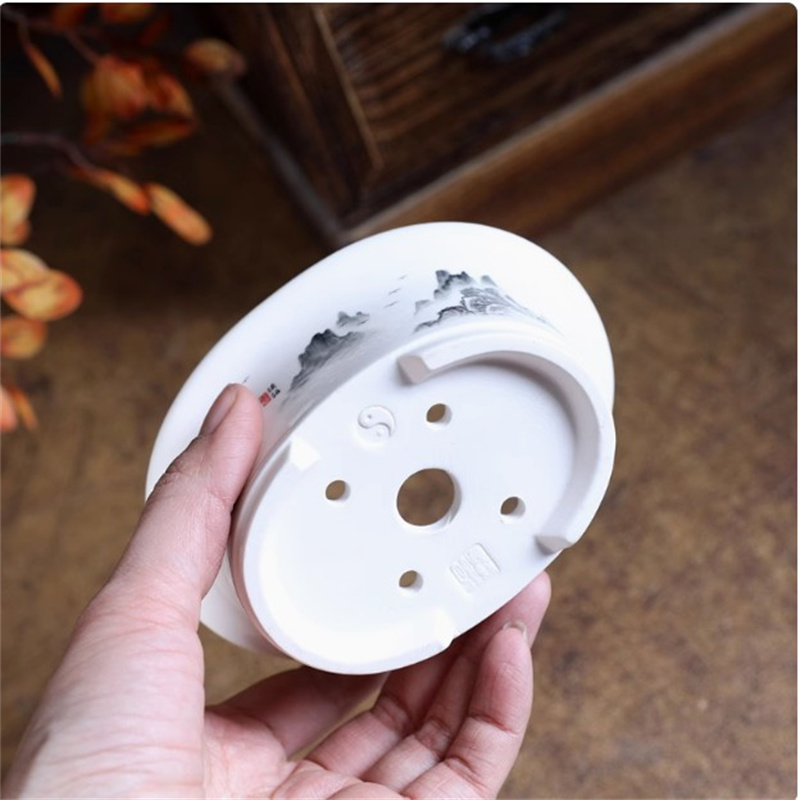Porcelain White Oval Bonsai Po - Bonsai Garden Chinese Garden 评论和价格