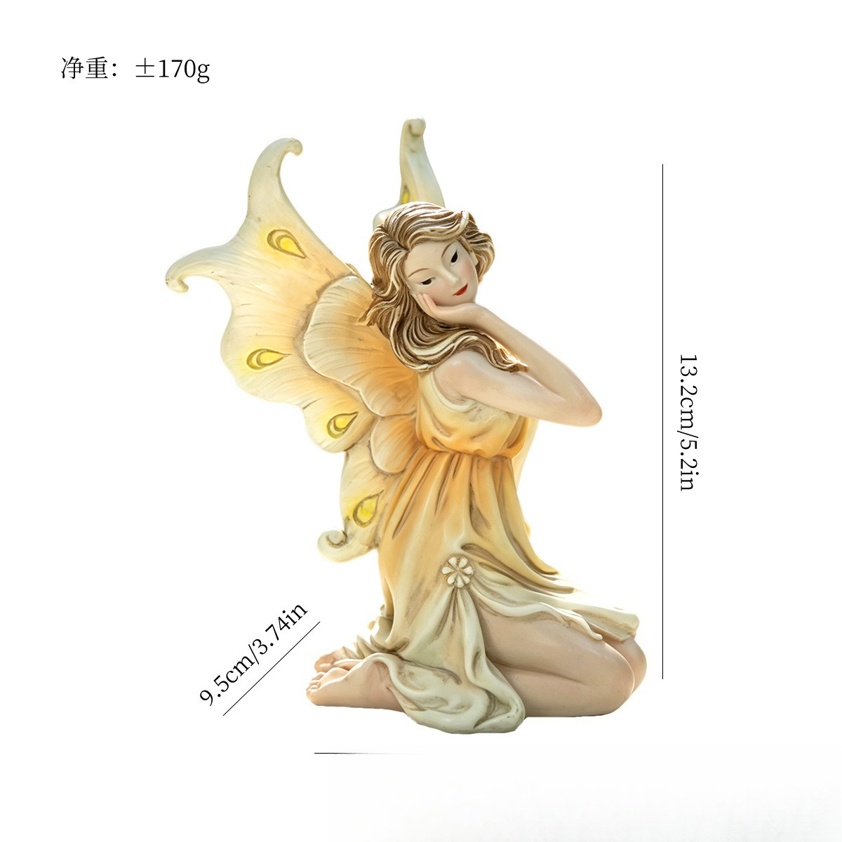 Kneeling Fairy Statue Elegant  - Bonsai Garden Pot 评论和价格