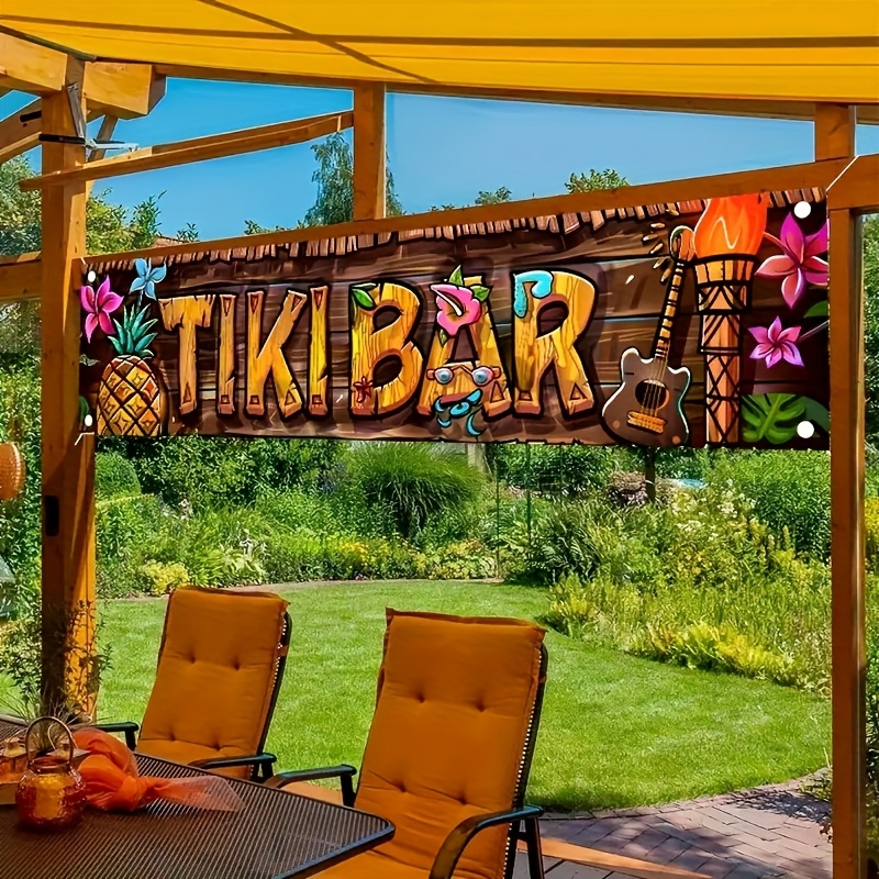 Tiki Bar Banner Tropical Hawai - Bonsai Garden Ideas 评论和价格