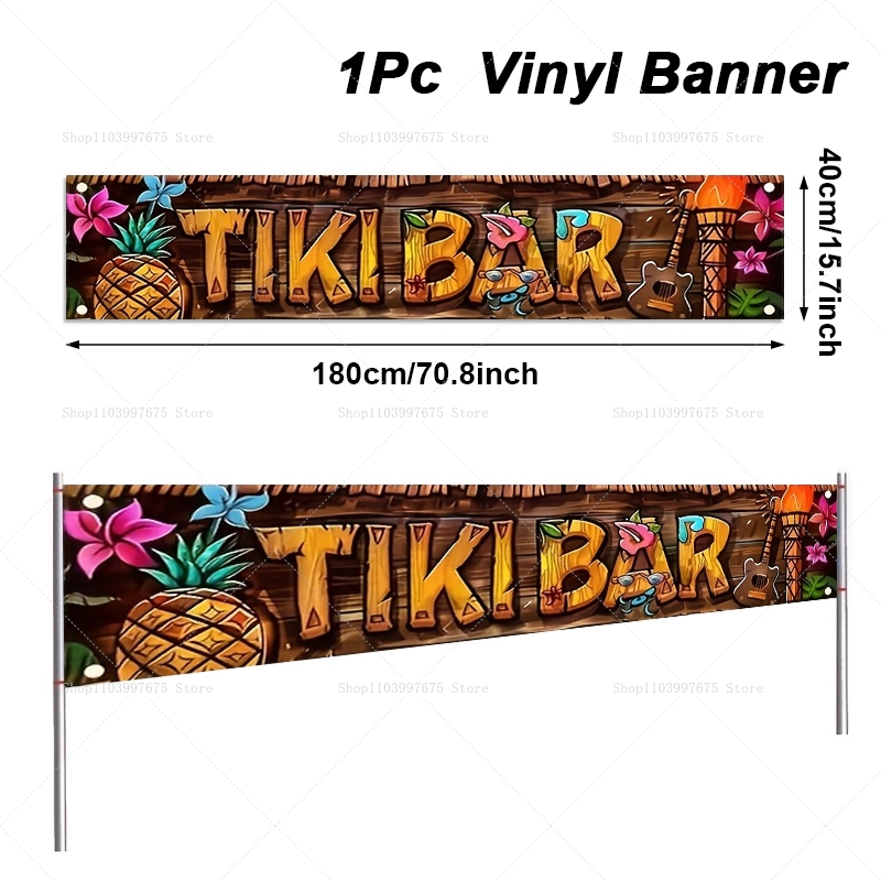 Tiki Bar Banner Tropical Hawai - Bonsai Garden Ideas 评论和价格