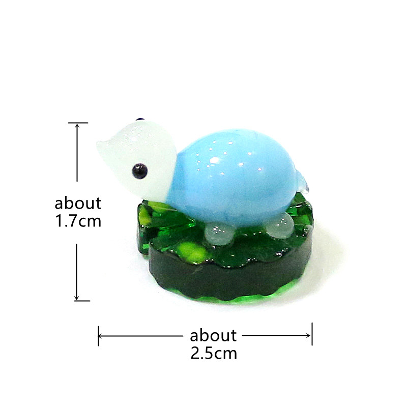 2pcs Colorful Mini Turtle Stat - Bonsai Garden In Japan 评论和价格