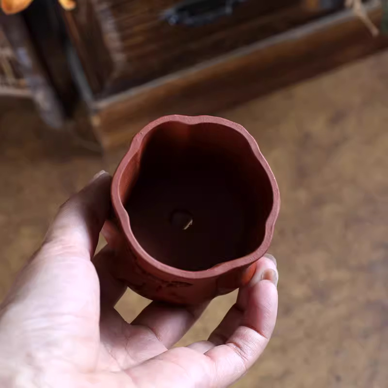 Purple Sand Bonsai Pot,Carved  - Bonsai Garden Chinese Garden 评论和价格