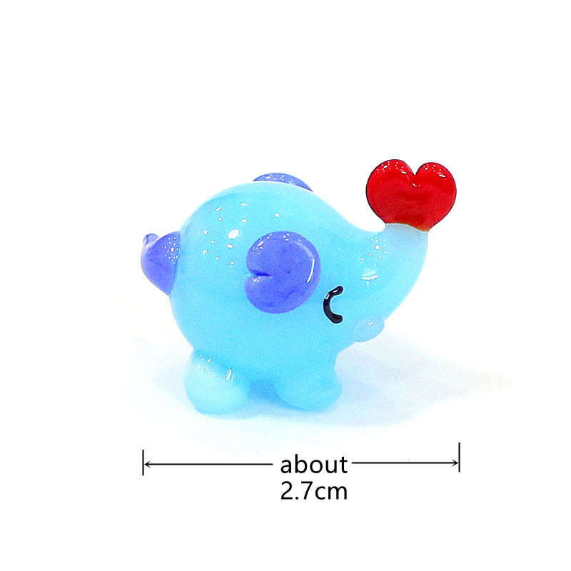 Cute Mini Glass Elephant Figur - Bonsai Garden In Japan 评论和价格